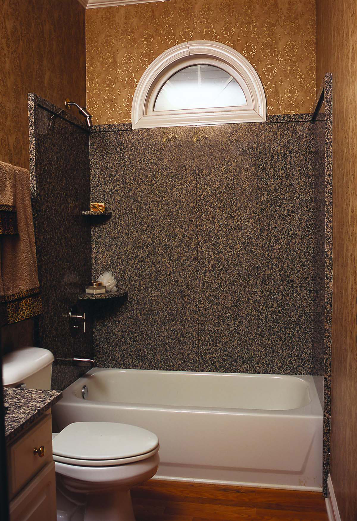 Granite Shower Surround with Trim Edge Piece